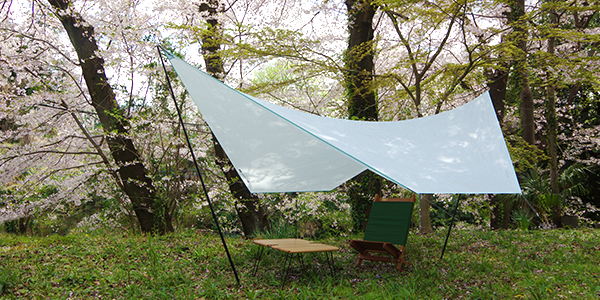 空色 タープ SKYFILM 180SIL 使用例